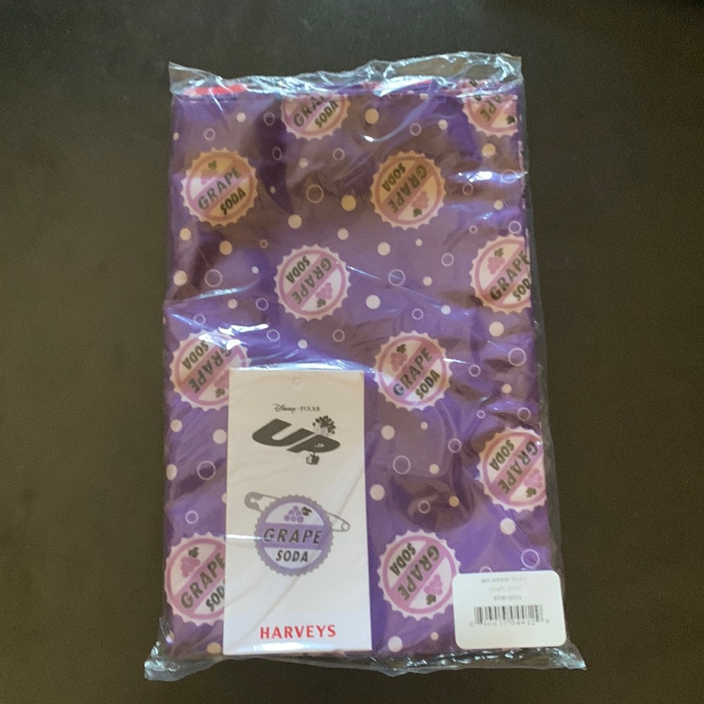 Harveys Seatbelt Disney Pixar Grape Soda Up Shopper Tote